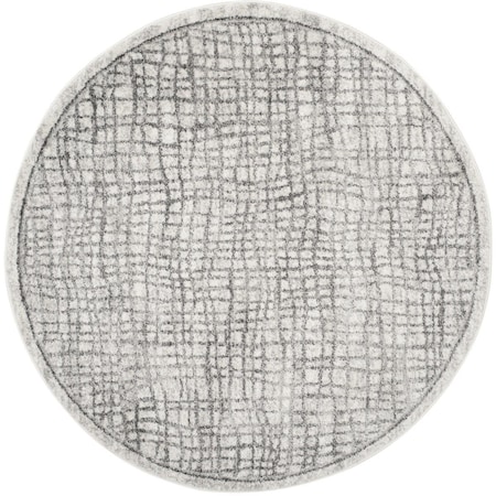 Safavieh 8 x 8 ft. Adirondack Power Loomed Round Area Rug, Silver and Ivory ADR103B-8R